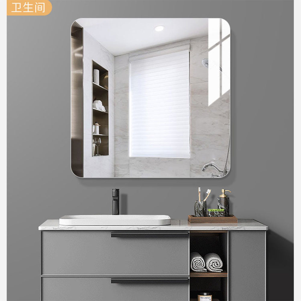 Decorative Wall Mirrors Acrylic Mirror Stickers Flexible Thicken 2mm Self-Adhesive Diy Art Mirrors Decals Decor For Wall