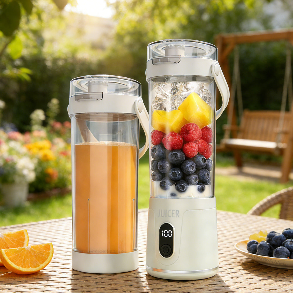 Electric Juicer Blender USB Rechargeable Juicer Cup Outdoor Personal Smoothie Blender Portable Juice Blender Cup With Hold