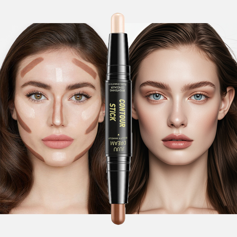 Dual-ended contour stick, facial foundation, concealer, long-lasting dark circles, correcting contour concealer, makeup