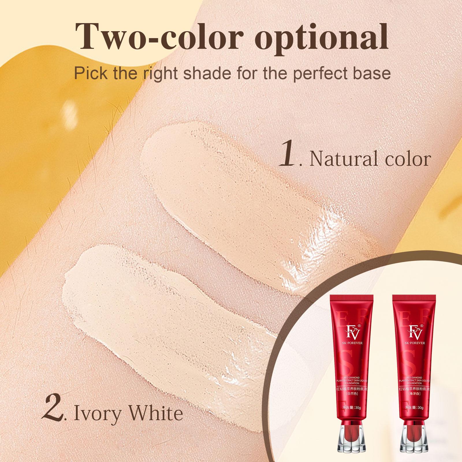 30g Nourish Concealer Face Makeup Base Red FV Hydrating Liquid Foundation Makeup, Oil-control Waterproof Natural Coverage
