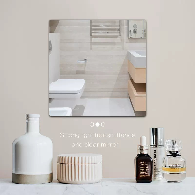 Decorative Wall Mirrors Acrylic Mirror Stickers Flexible Thicken 2mm Self-Adhesive Diy Art Mirrors Decals Decor For Wall