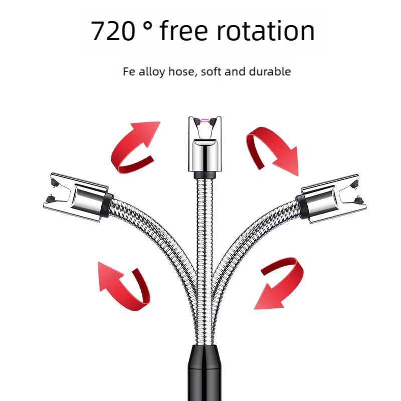 Windproof arc pulse ignition gun USB charging electronic